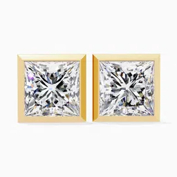 VALANOVA 18Kt Gold Lab Grown Diamond Stud Earrings - 1.58 g-picture-30