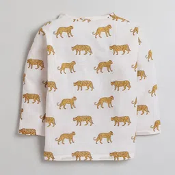 Polka Tots Boys Floral Printed Regular Pure Cotton Kurta with Pyjamas image 2