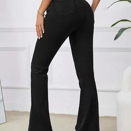 AngelFab Women Bootcut High-Rise Stretchable Jeans image 4