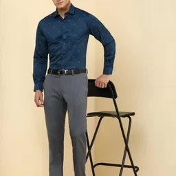 Allen Solly Men Geometric Printed Spread Collar Pure Cotton Formal Shirt image 5