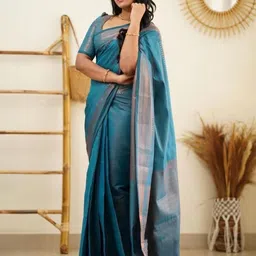 ZILVIRA Woven Design Zari Art Silk Handloom Saree image 4