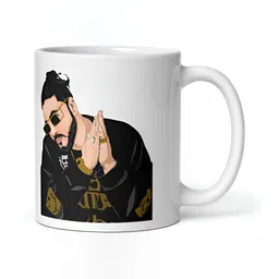 Mr UVD White & Black Graphic Printed Ceramic Matte Mug 350 ml image 3