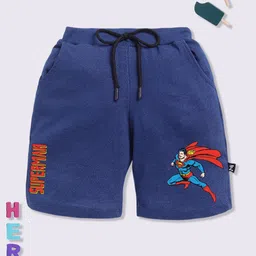 YK X Minute Mirth Boys Superman Printed Cotton Shorts-picture-20