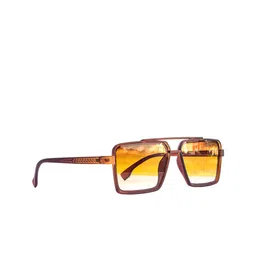 Jiebo Men Brown Lens & Brown Square Sunglasses with-picture-21