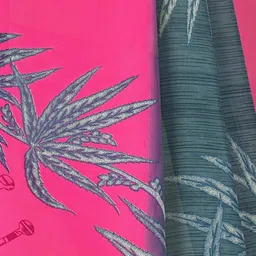 KANOODA Ethnic Motifs Printed Pure Georgette Saree image 2