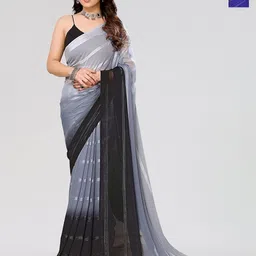 Moda Rapido Set of 2 Striped Satin Sarees-picture-14