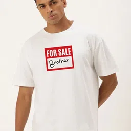 Bene Kleed Typography Printed Drop-Shoulder Sleeves Cotton Oversized T-shirt-picture-47