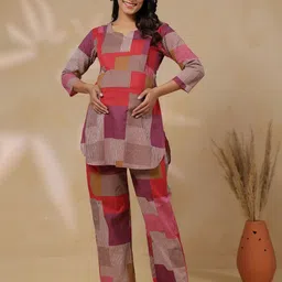 CRAFIQA Printed Nightdress-image-2