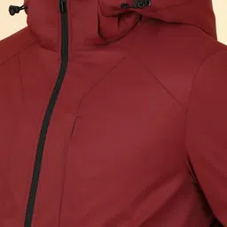 Allen Solly Men Hooded Solid Bomber Jacket image 3