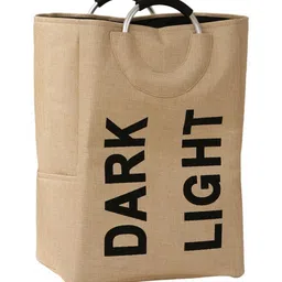 HOKIPO Beige & Black Folding & Collapsible Storage Basket-image-21