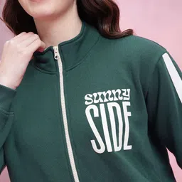 DressBerry Printed Contrast Striped Sweatshirt image 2