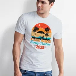 Seekbuylove Men Printed Regular Fit Round Neck Bio Finish T-shirt image 3