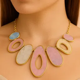 ISHTAARA Women Gold-Plated Statement Necklace-picture-38