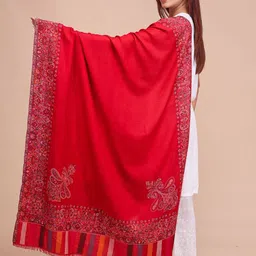 SWI Stylish Ethnic Motifs Woven Design Kani Woollen Shawl image 3