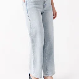 Kraus Jeans Women Wide Leg High-Rise Light Fade Jeans image 2