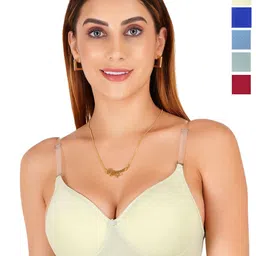 Liigne Pack Of 5 Medium Coverage Lightly Padded Seamless Bra-image-51