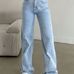 DressBerry Women Comfort Straight Fit High-Rise Light Fade Acid Wash Stretchable Jeans-picture-19