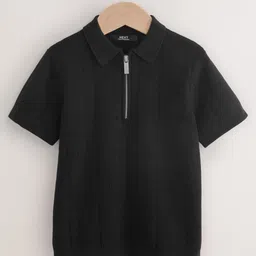 NEXT Boys Polo Collar Geometric T-shirt-picture-4