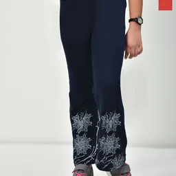 BAESD Girls 2 Floral Printed Knitted Palazzos-picture-22