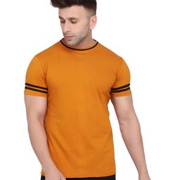 BEYOU FASHION Men Striped Round Neck Cotton Slim Fit T-shirt-picture-38