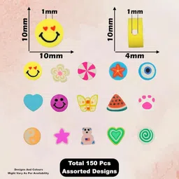 indikonb Polymer Clay Charms Beads for Bracelet Making & Resin Projects image 2