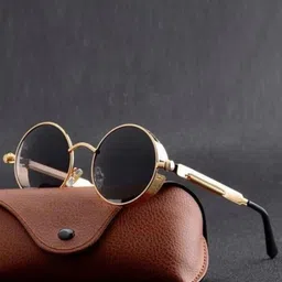 RICH CLUB Unisex Round Sunglasses with UV Protected Lens Round Sunglass image 3