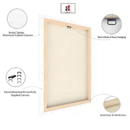 Myntra Elegant Homes White & Gold-Toned 1 Piece Canvas Other Wall Paintings image 2