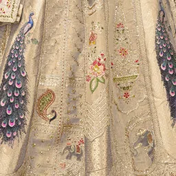 ODETTE Embroidered Sequinned Semi-Stitched Lehenga & Blouse With Dupatta image 2