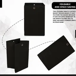 Kuber Industries Black & Brown 3 Pieces Dustproof Foldable Laundry Bags image 5