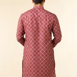 Diwas by Manyavar Men Woven Design Printed Festive Straight Kurta image 5