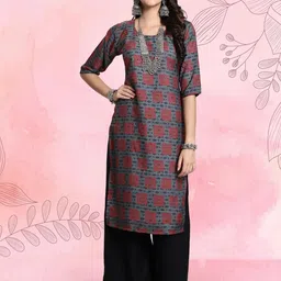 Ethnic basket Women Pack Of 2 Multicoloured Crepe Kurtas image 5