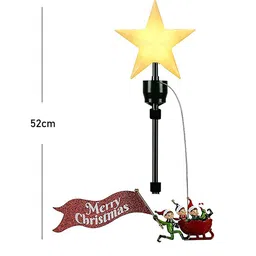 Little Surprise Box LLP Yellow & Red Three Elves Rotating Christmas Tree Animated Topper image 4