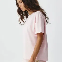 LULU & SKY Typography Printed Round Neck Drop-Shoulder Pure Cotton Boxy T-shirt image 3