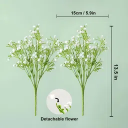 Art Street White 3 Pieces Gypsophilia Artificial Flower image 2