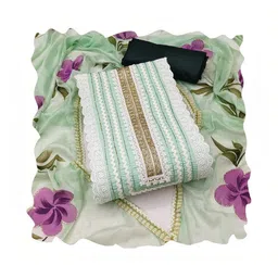 NEGRONI Embellished Pure Cotton Unstitched Dress Material-picture-34