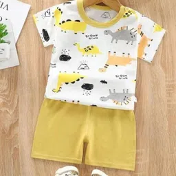 Lofn Unisex Kids Printed T-shirt with Shorts image 3