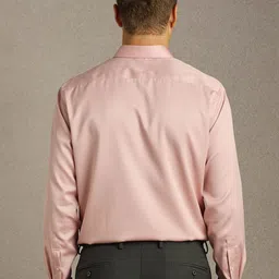 Louis Philippe Men Solid Spread Collar Cotton Formal Shirt image 2