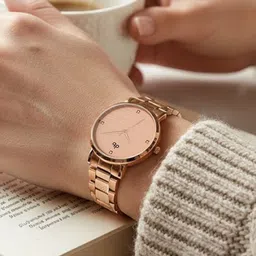 DressBerry Women Embellished Dial & Straps Analogue Watch DBLuxe-615-RG1 image 4