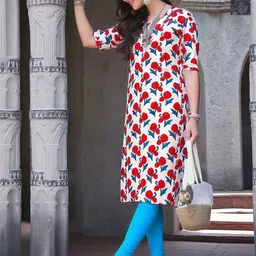 arangya Women Ethnic Motifs Printed Indie Prints Crepe Kurta-picture-17