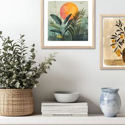 Kotart Brown & Green Set of 2 Piece Wood Wall Paintings-picture-4