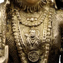 Exotic India Gold-Toned Lord Hanuman Religious Brass Idol Showpiece-image-48