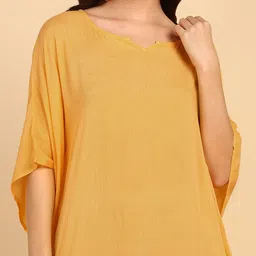 PinkTribe Women Ombre Dyed Kimono Sleeve Kaftan Midi Dress image 4