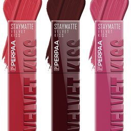 PERPAA Set of 3 Velvet Kiss Waterproof Matte Liquid Lipstick -3.5 ml Each -Shades 01-02-10-picture-39