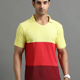 ECOLINE Clothing Men Antimicrobial Colourblocked Polo Collar T-shirt-picture-43