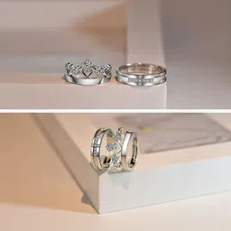 Teeragaj Set Of 2 Stone Studded Finger Ring image 2