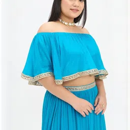 Virgio Women Plus Size Solid Off-Shoulder Regular Fit Tops image 5