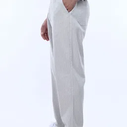 Tailoraedge Men Striped Relaxed Trousers image 2