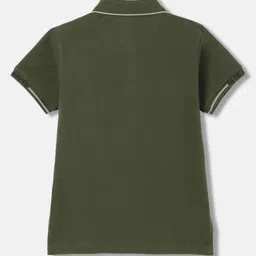 Blue Giraffe Boys Polo Collar Applique T-shirt image 2