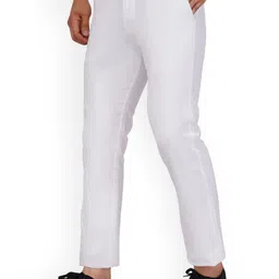 FLAKED Men Smart Regular Fit Mid-Rise Chinos Trousers image 3