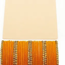 SAVORADE Set Of 12 Yellow Glass Bangle-picture-27